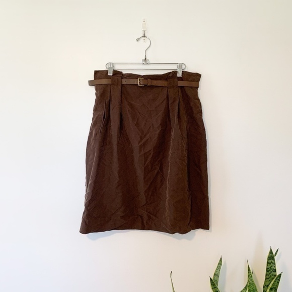 3/$25 Ellen Tracy Brown Paperbag Skirt sz 12